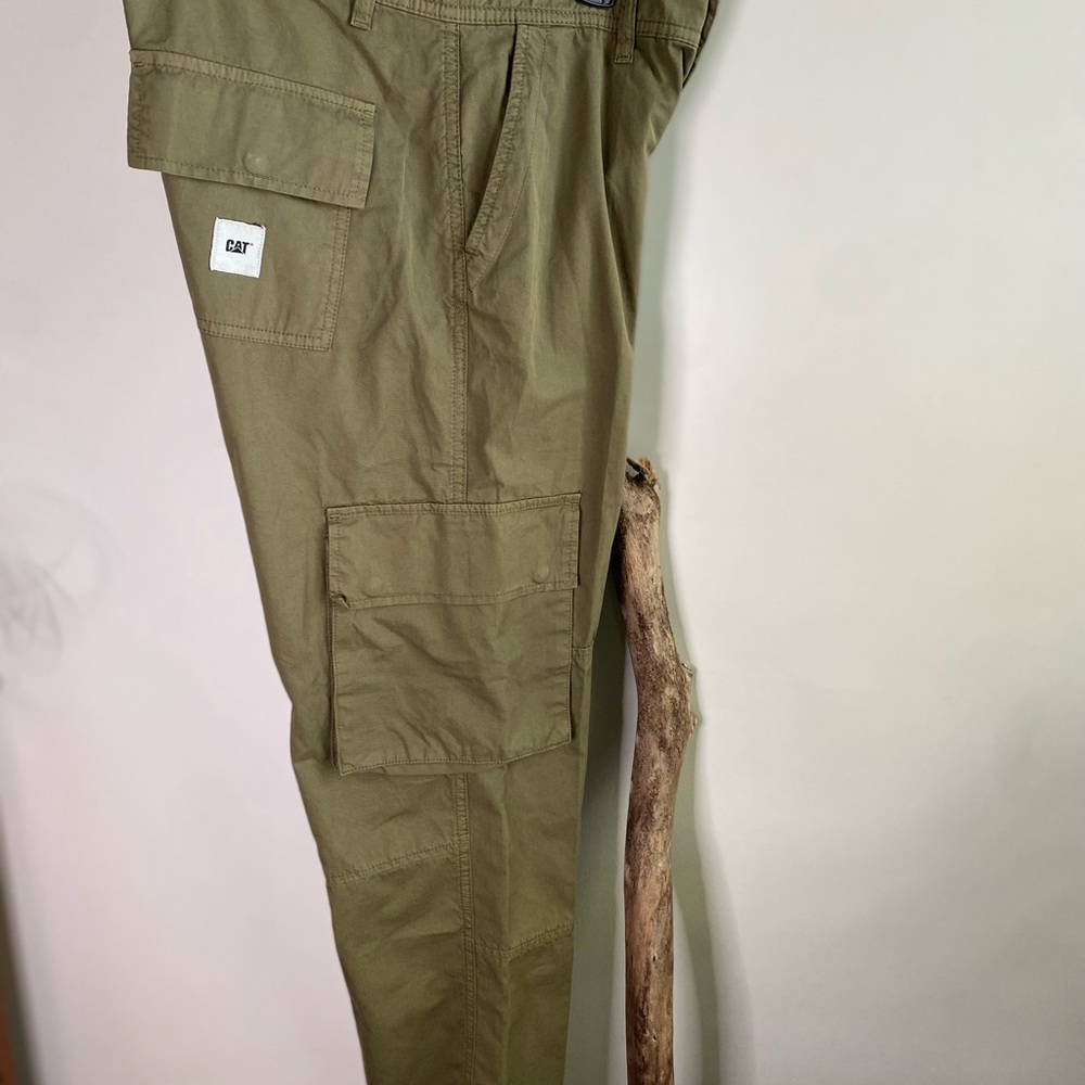 Cat Olive Cargo Pants View 3